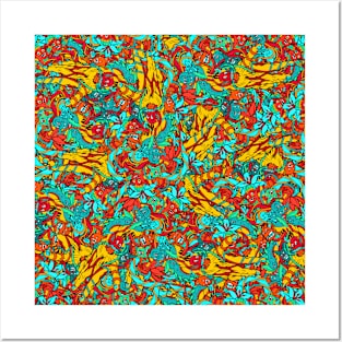 Abstract Hand Pattern Posters and Art